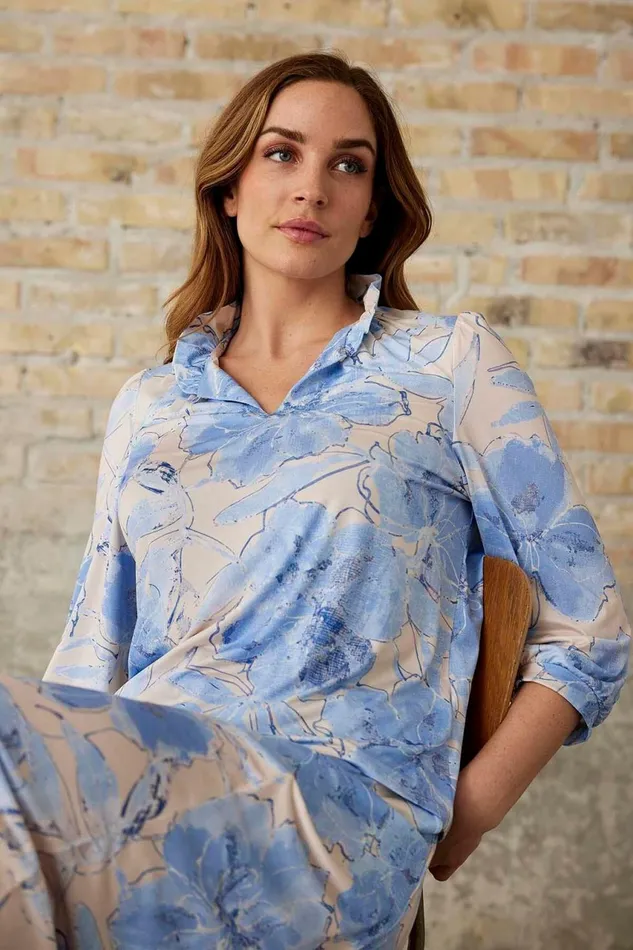 IN FRONT BLOUSES SHIRTS Women MAY BLOUSE 16177 505 Light Blue 505