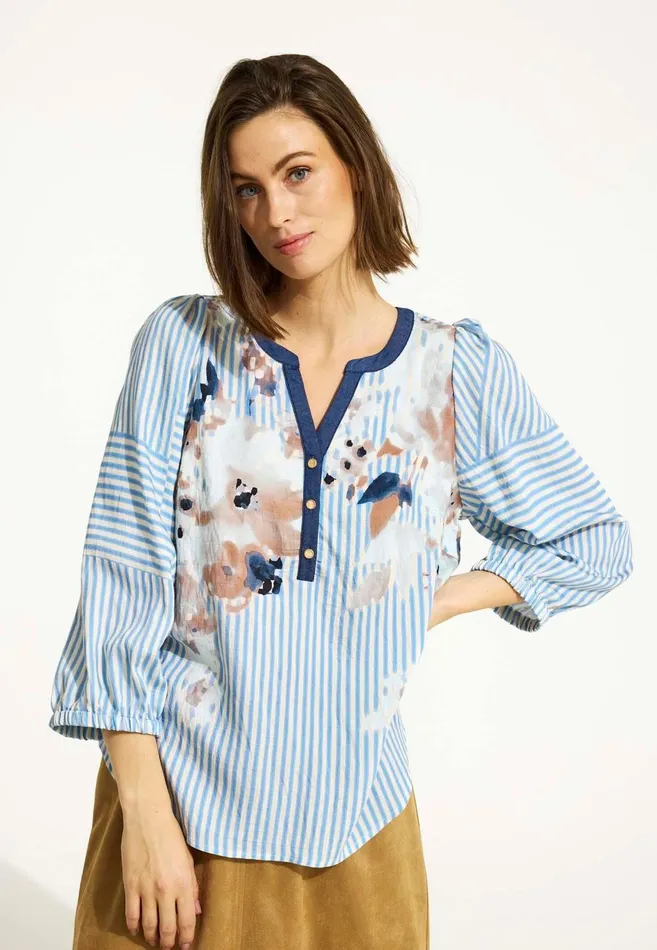 IN FRONT BLOUSES SHIRTS Women MINNA BLOUSE 16535 Light Blue 505