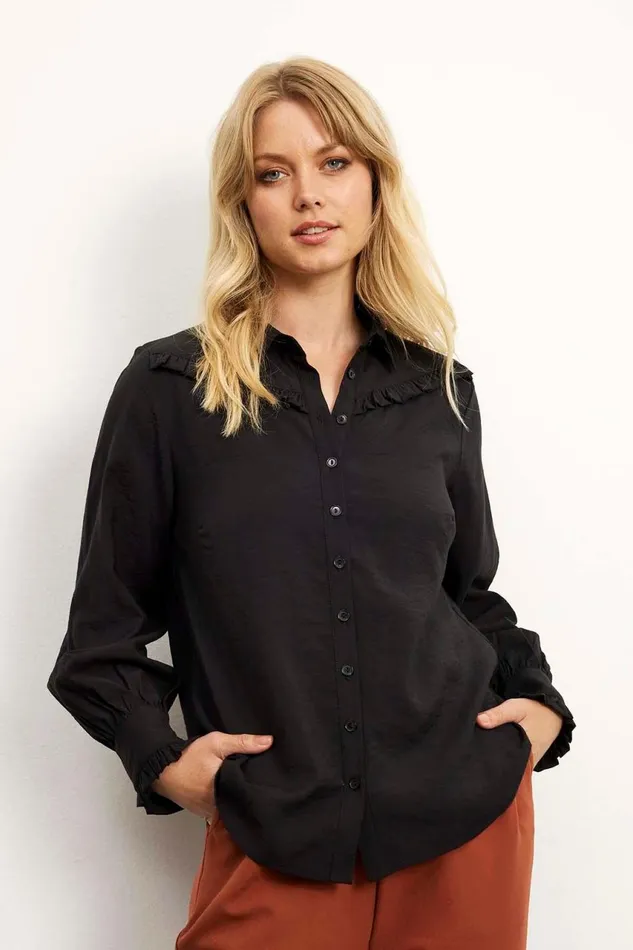 IN FRONT BLOUSES SHIRTS Women MOLLY SHIRT 15861 999 Black 999