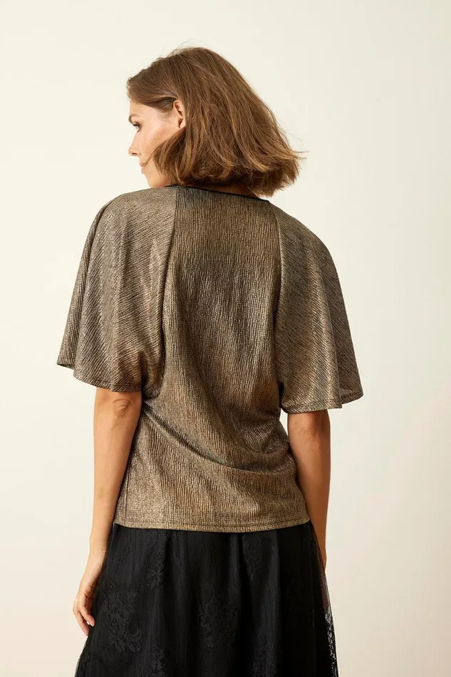 IN FRONT BLOUSES SHIRTS Women PAPILUR BLOUSE 15975 016 Old Gold 016