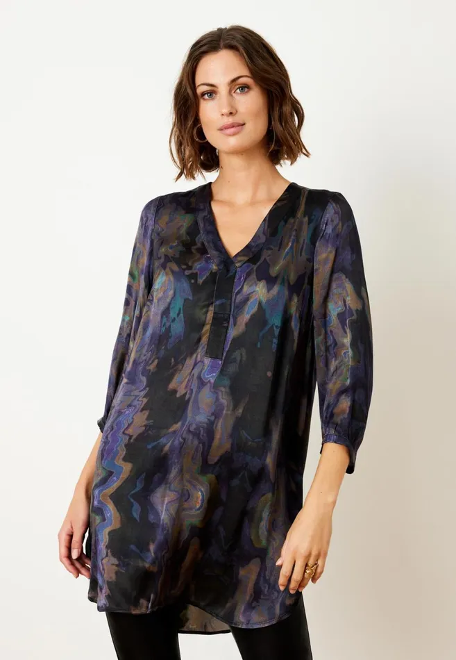 IN FRONT BLOUSES SHIRTS Women SAGA TUNIC 15443 801 Brown 801