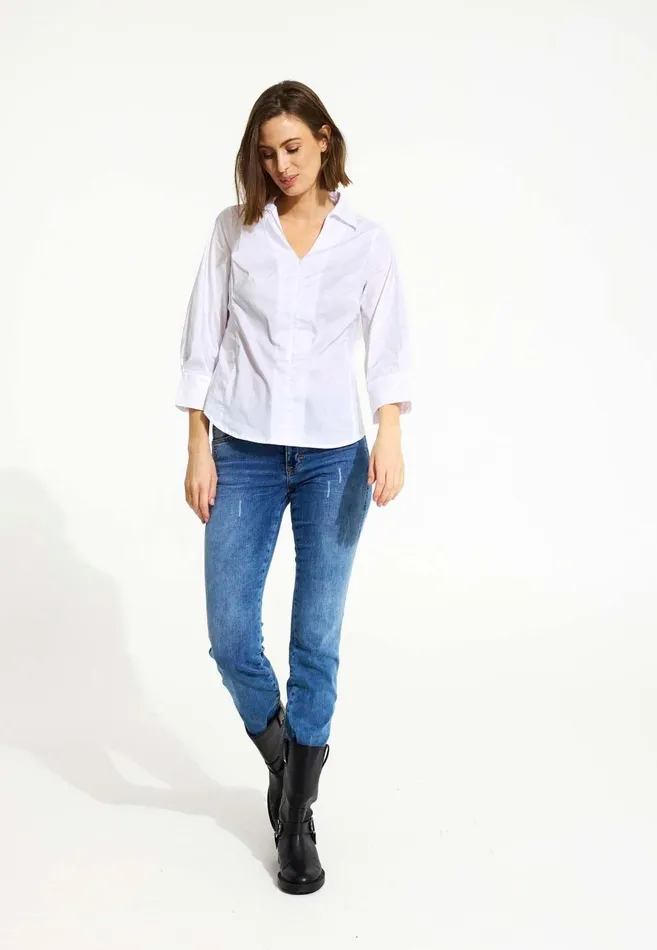 IN FRONT BLOUSES SHIRTS Women SANDRA SHIRT 16528 010 White 010 IN FRONT BLOUSES SHIRTS Women SANDRA SHIRT 16528 010 White 010