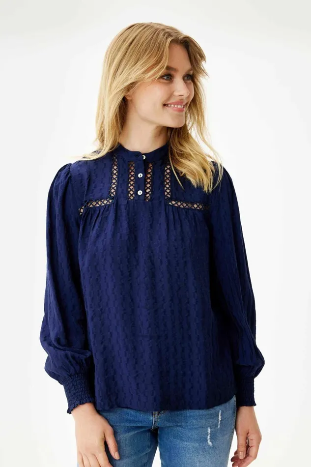 IN FRONT BLOUSES SHIRTS Women SOFFY BLOUSE 16364 591 Navy 591