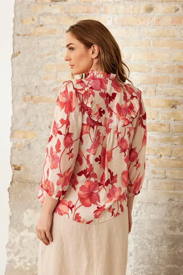 IN FRONT BLOUSES SHIRTS Women SUMMER SHIRT 16219 230 Coral Rose 230