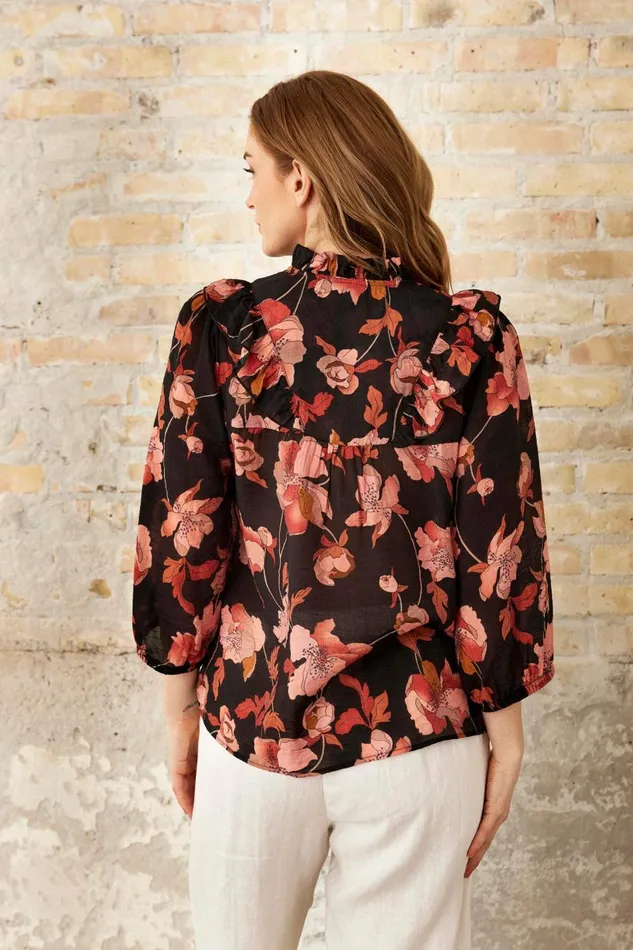 IN FRONT BLOUSES SHIRTS Women SUMMER SHIRT 16219 999 Black 999
