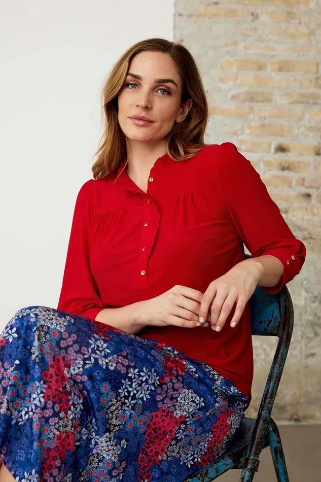 IN FRONT BLOUSES SHIRTS Women TANIA BLOUSE 16132 201 Red 201