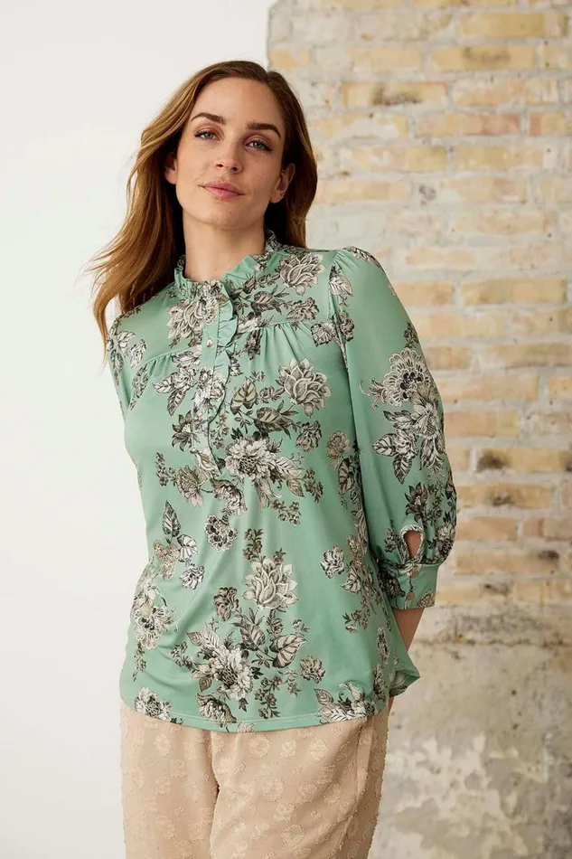 IN FRONT BLOUSES SHIRTS Women TANIA BLOUSE 16188 615 Green 615