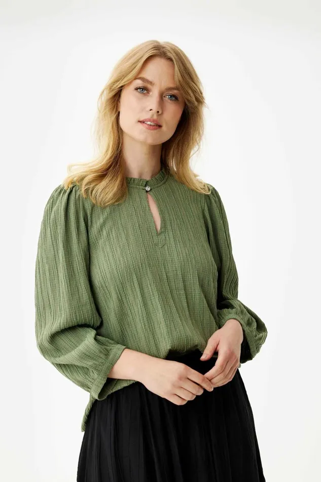 IN FRONT BLOUSES SHIRTS Women TOVE BLOUSE 16121 681 Army 681