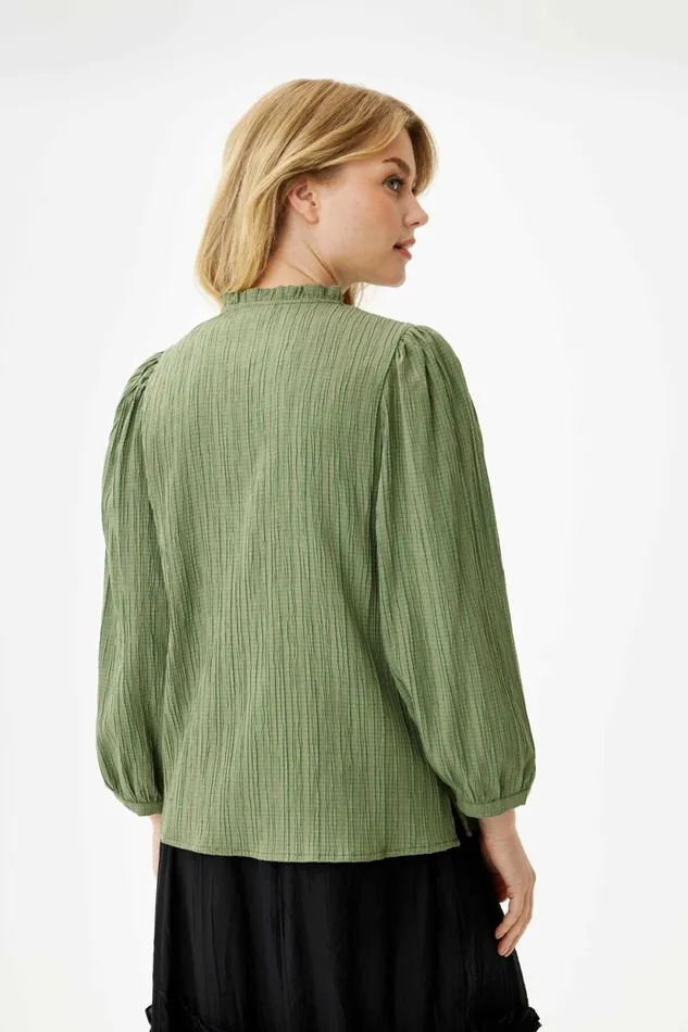 IN FRONT BLOUSES SHIRTS Women TOVE BLOUSE 16121 681 Army 681