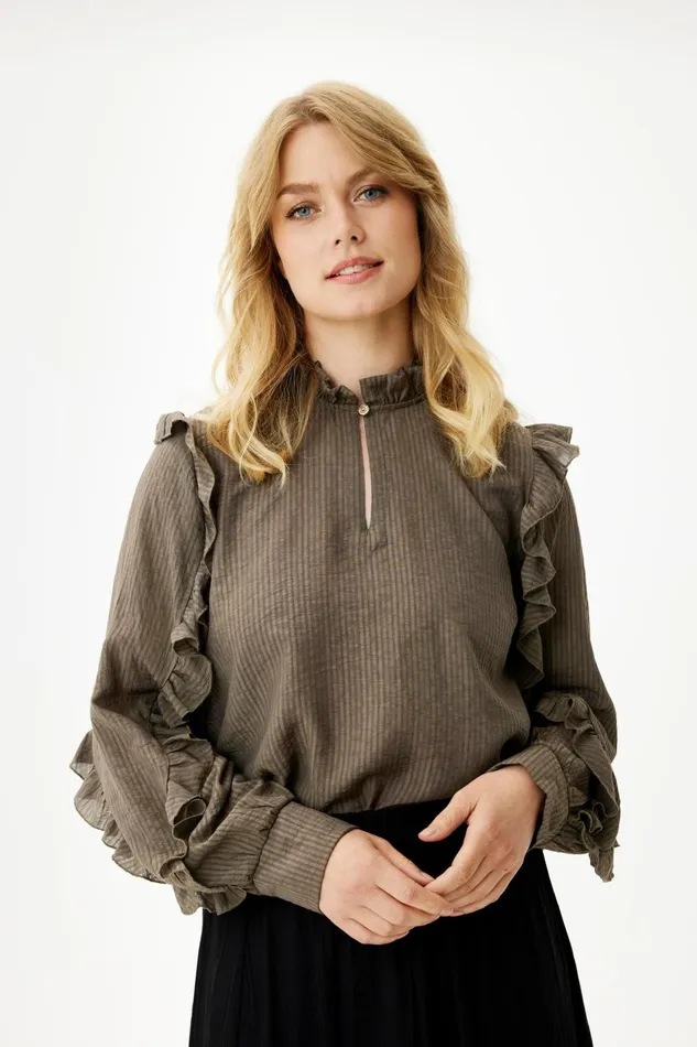 IN FRONT BLOUSES SHIRTS Women TULLA BLOUSE 16363 804 Mocca 804