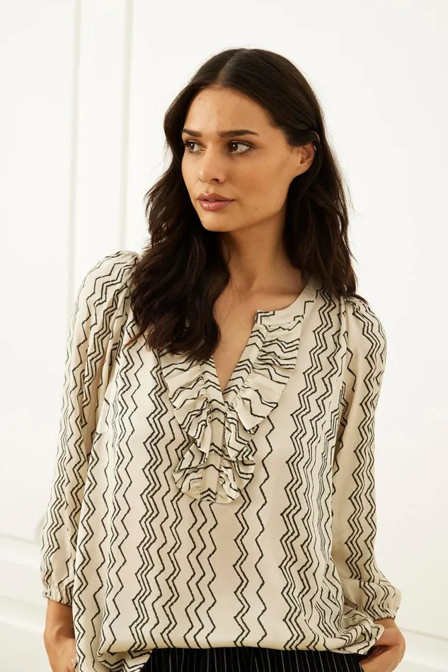 IN FRONT BLOUSES SHIRTS Women TWIST BLOUSE 16064 190 Nature 190