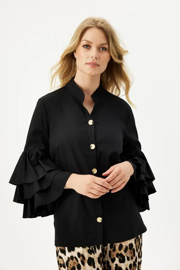 IN FRONT BLOUSES SHIRTS Women VIKKY SHIRT 16307 999 Black 999
