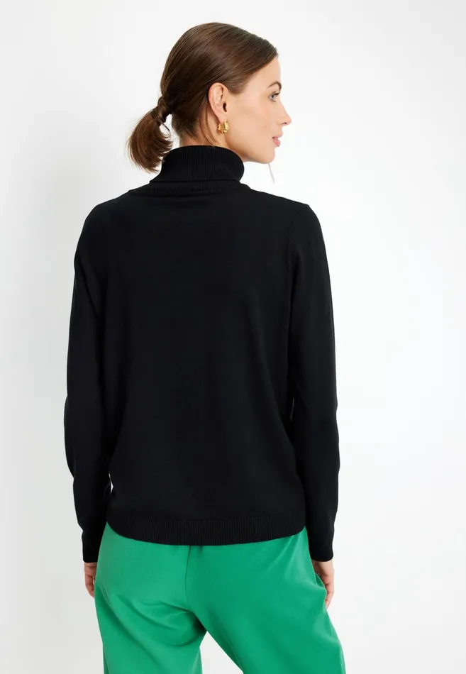 IN FRONT CARDIGANS KNITS Women CAMILLE HIGH NECK PULLOVER 15273 999 Black 999