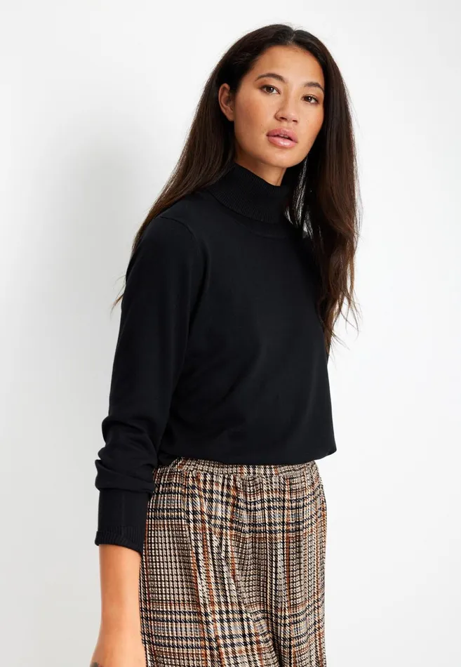 IN FRONT CARDIGANS KNITS Women CAMILLE HIGH NECK PULLOVER 15273 999 Black 999