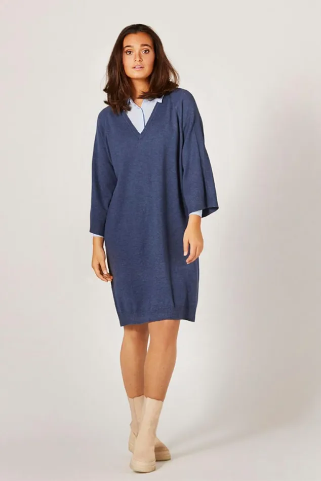 IN FRONT CARDIGANS KNITS Women CAMILLE KNIT DRESS 14816 501 Blue 501