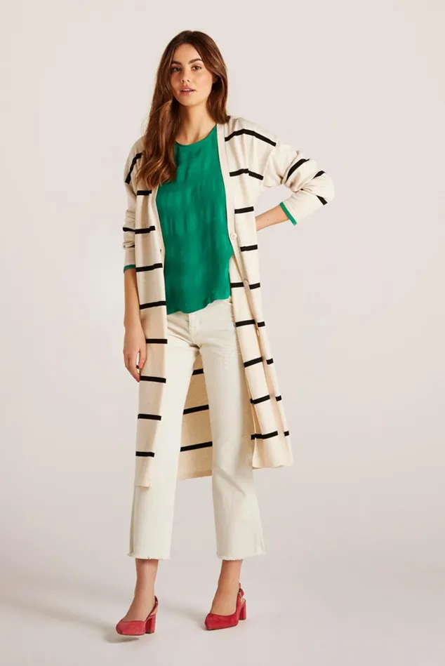 IN FRONT CARDIGANS KNITS Women CAMILLE LONG KNIT CARDIGAN 14925 190 Nature 190
