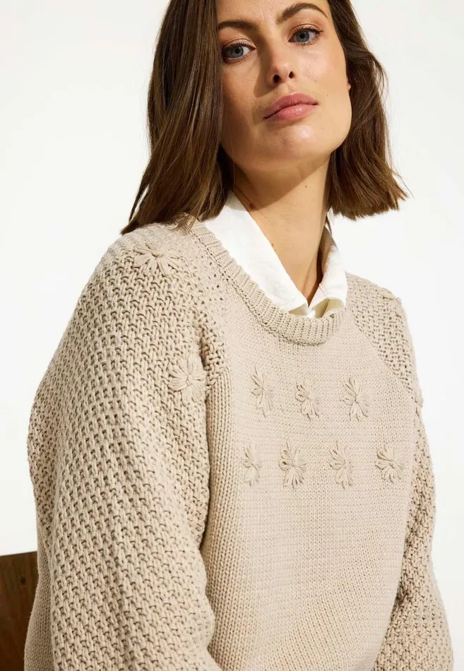 IN FRONT CARDIGANS KNITS Women CAMOMILE BLOUSE 16269 191 Sand 191 IN FRONT CARDIGANS KNITS Women CAMOMILE BLOUSE 16269 191 Sand 191
