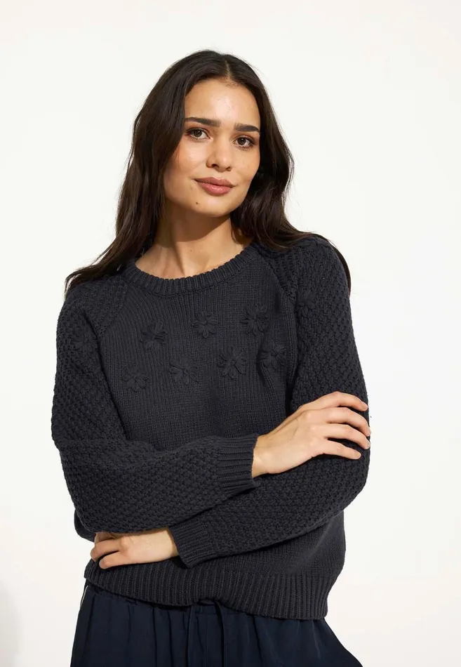 IN FRONT CARDIGANS KNITS Women CAMOMILE BLOUSE 16269 591 Navy 591