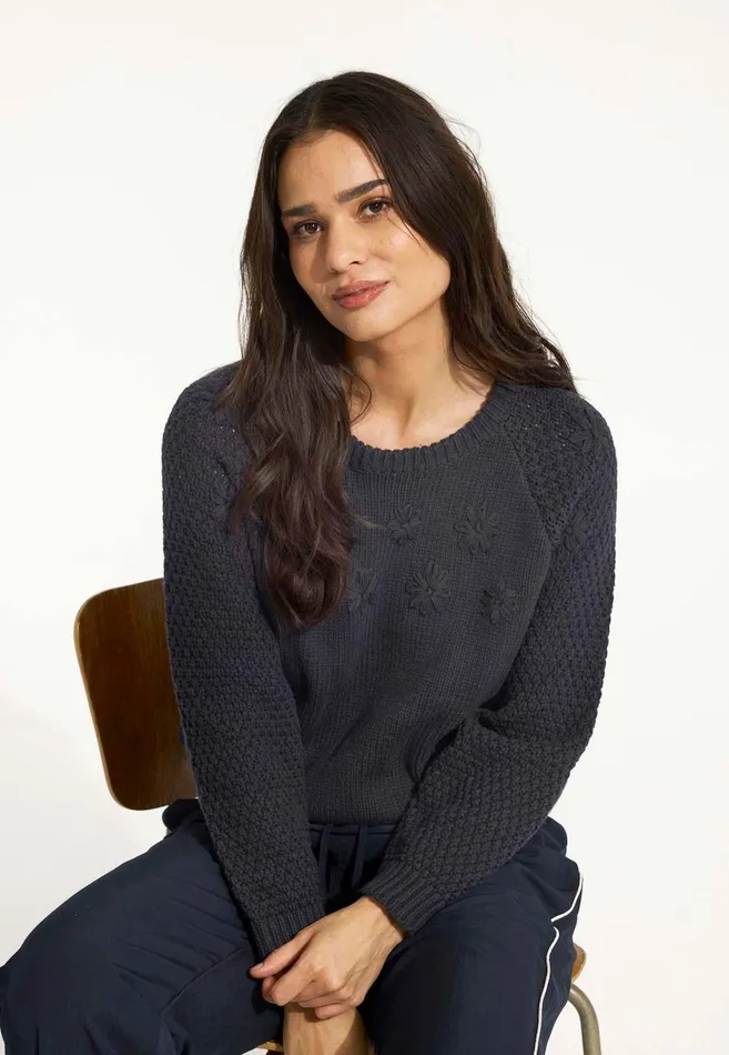 IN FRONT CARDIGANS KNITS Women CAMOMILE BLOUSE 16269 591 Navy 591 IN FRONT CARDIGANS KNITS Women CAMOMILE BLOUSE 16269 591 Navy 591
