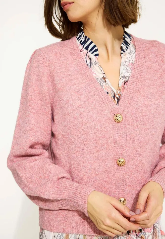 IN FRONT CARDIGANS KNITS Women JENNY CARDIGAN 16519 208 Blush Rose 208 IN FRONT CARDIGANS KNITS Women JENNY CARDIGAN 16519 208 Blush Rose 208