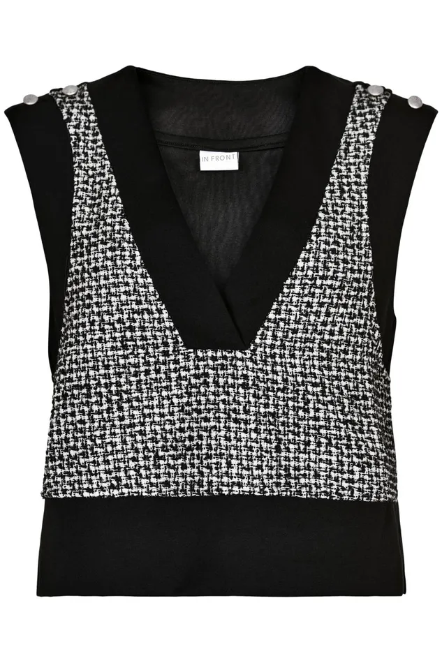 IN FRONT CARDIGANS KNITS Women LINDA VEST 14173 999 Black 999