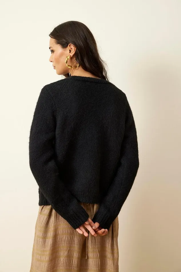 IN FRONT CARDIGANS KNITS Women LOUISA CARDIGAN 15954 999 Black 999