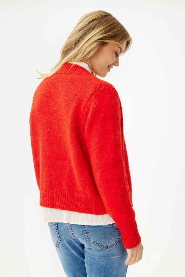 IN FRONT CARDIGANS KNITS Women LOUISA CARDIGAN 16305 409 Red 409