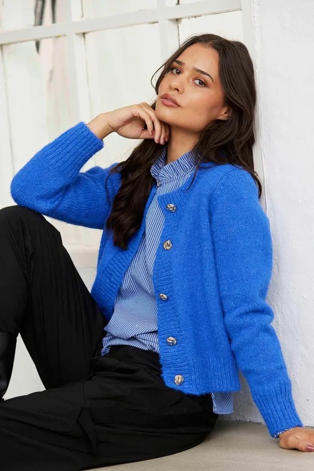 IN FRONT CARDIGANS KNITS Women LOUISA CARDIGAN 16305 502 Royal Blue 502
