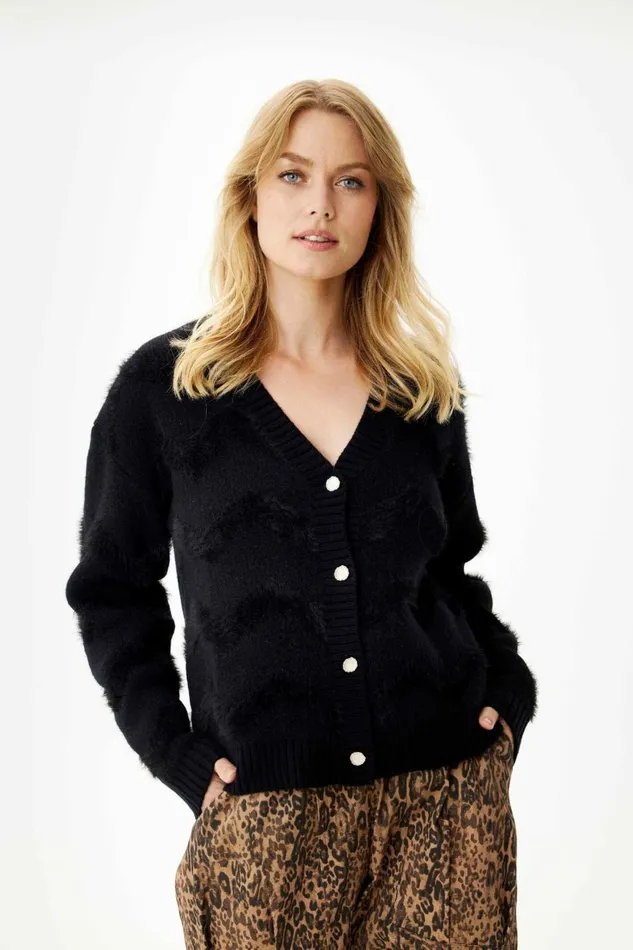 IN FRONT CARDIGANS KNITS Women NICO CARDIGAN 16270 999 Black 999