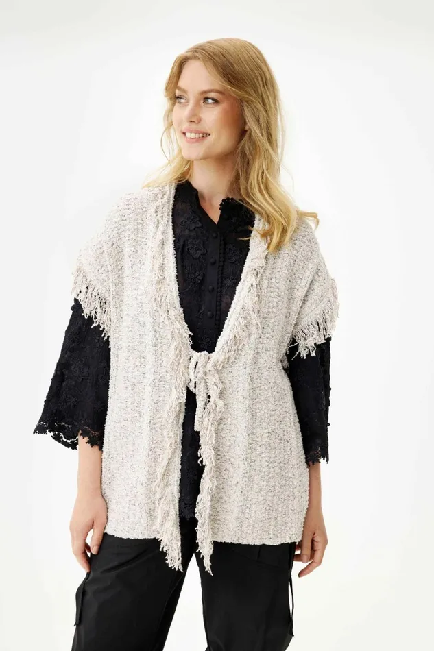 IN FRONT CARDIGANS KNITS Women POPPY VEST 16303 189 Light Sand 189