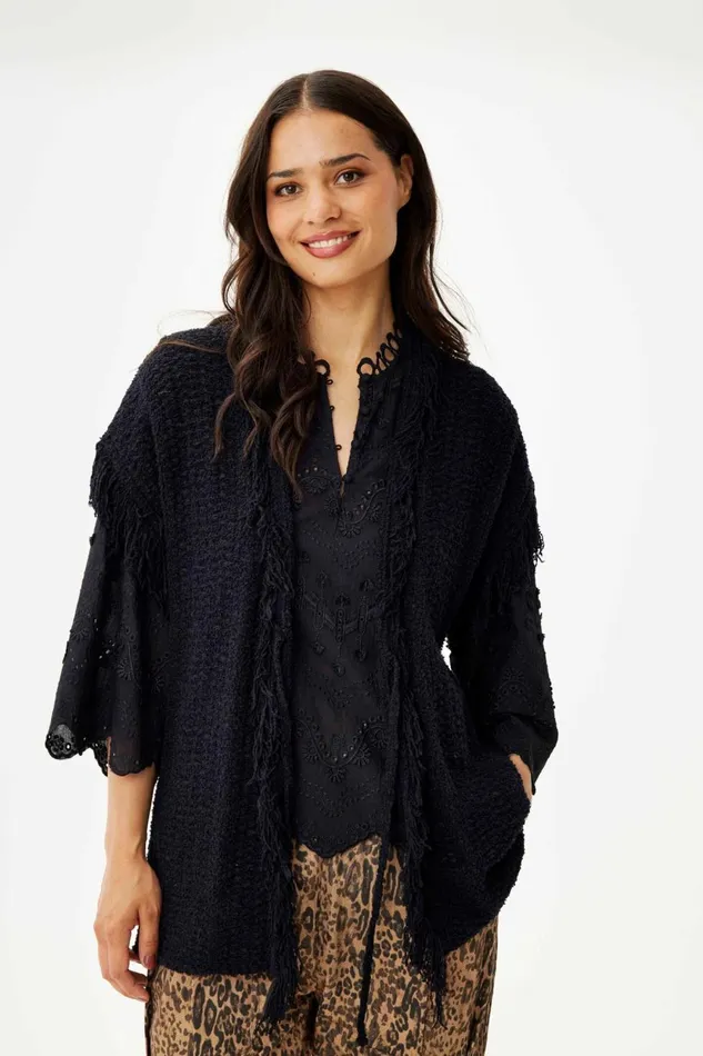 IN FRONT CARDIGANS KNITS Women POPPY VEST 16303 999 Black 999