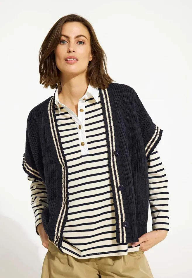 IN FRONT CARDIGANS KNITS Women SAMBA KNIT VEST 16538 591 Navy 591