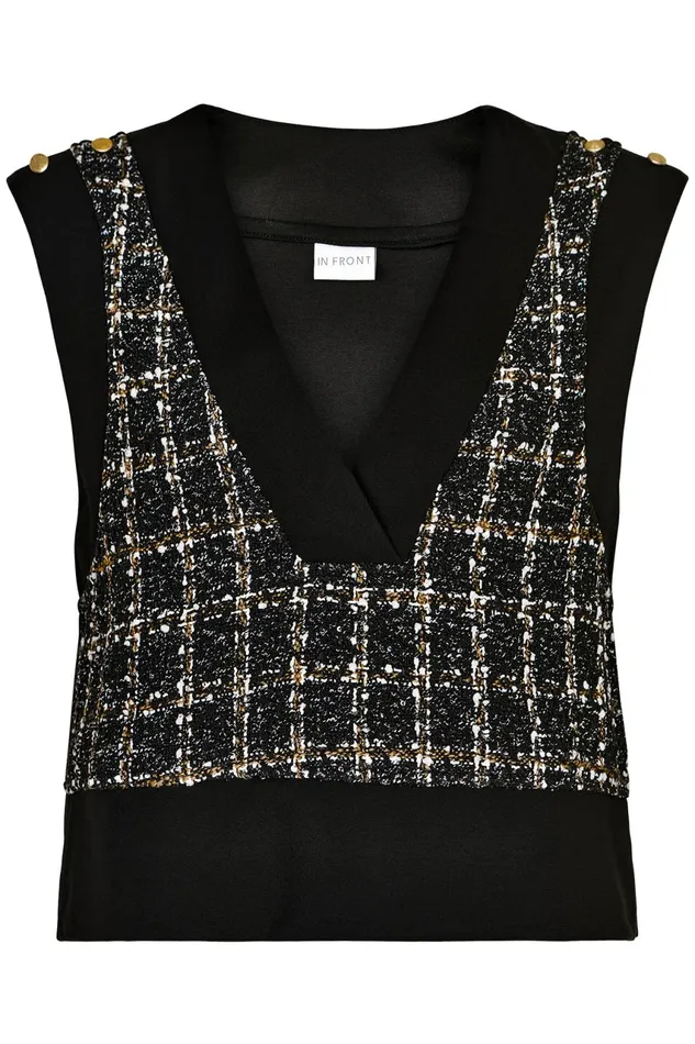 IN FRONT CARDIGANS KNITS Women SELMA VEST 14174 999 Black 999