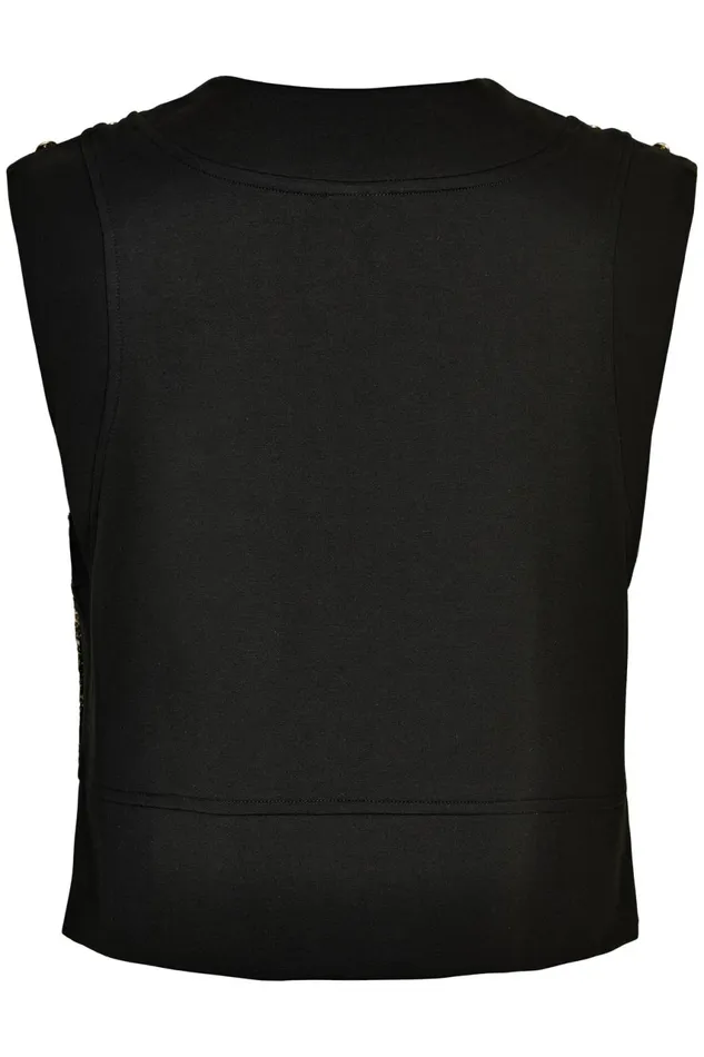 IN FRONT CARDIGANS KNITS Women SELMA VEST 14174 999 Black 999