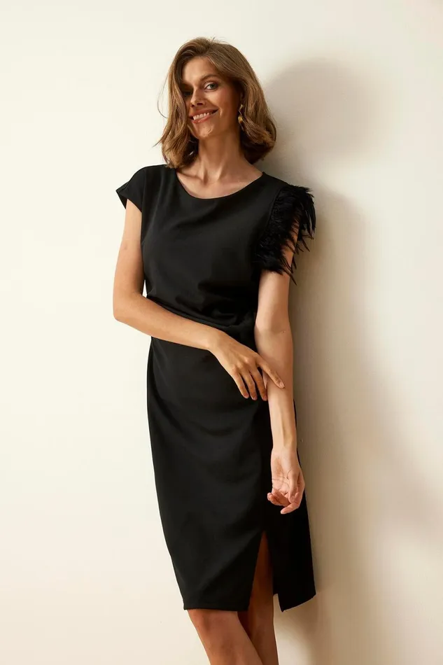 IN FRONT DRESSES Women CARO DRESS 15987 999 Black 999