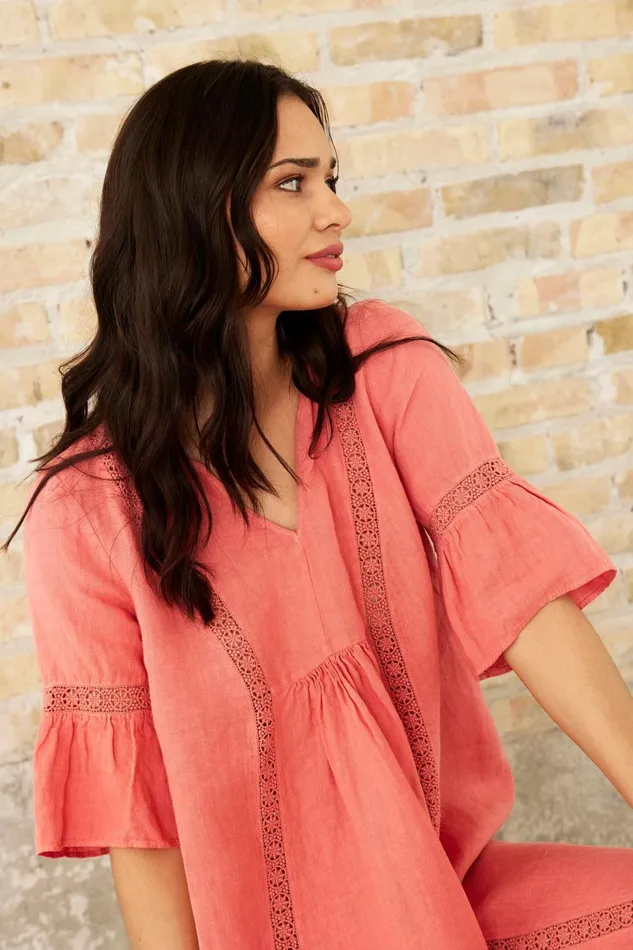 IN FRONT DRESSES Women LINO DRESS 16231 420 Coral 420