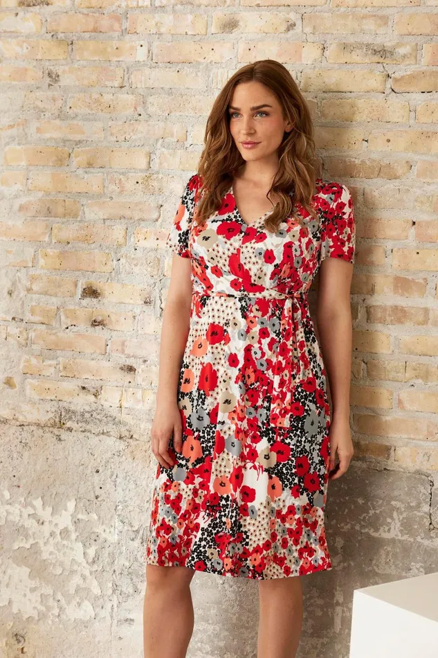 IN FRONT DRESSES Women LIZ DRESS 16285 201 Red 201