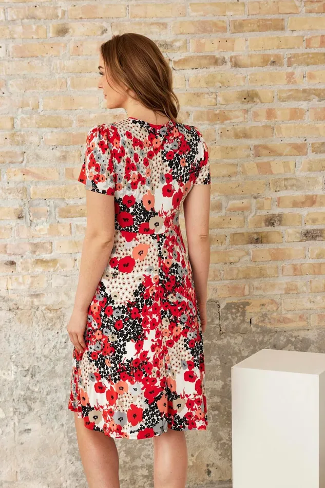 IN FRONT DRESSES Women LIZ DRESS 16285 201 Red 201