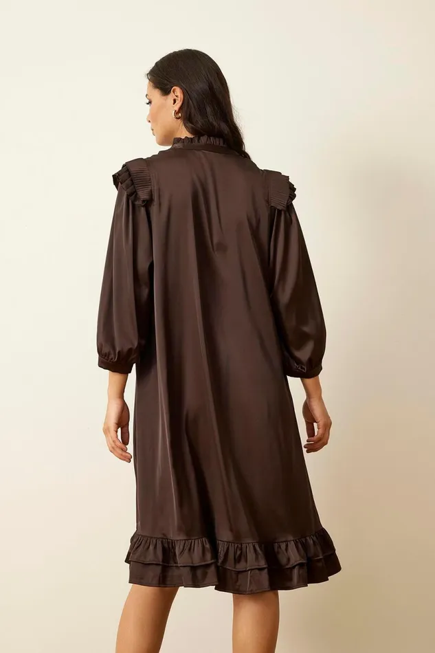IN FRONT DRESSES Women MANDY DRESS 15951 890 Dark Brown 890