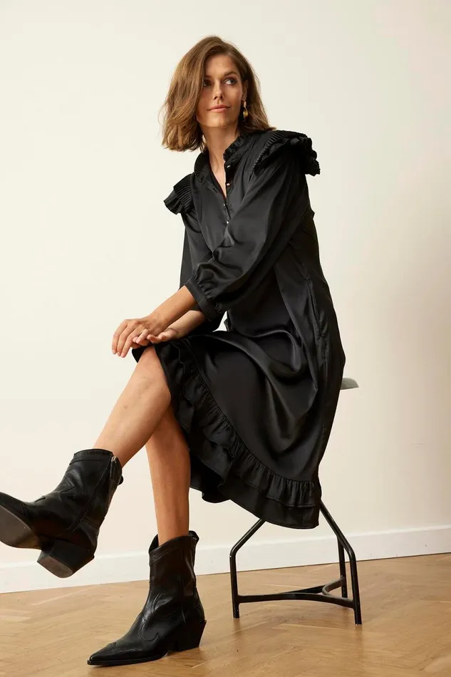 IN FRONT DRESSES Women MANDY DRESS 15951 999 Black 999