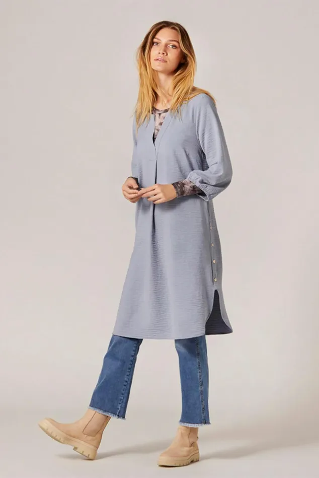 IN FRONT DRESSES Women MELODY DRESS 14828 508 Dusty Blue 508