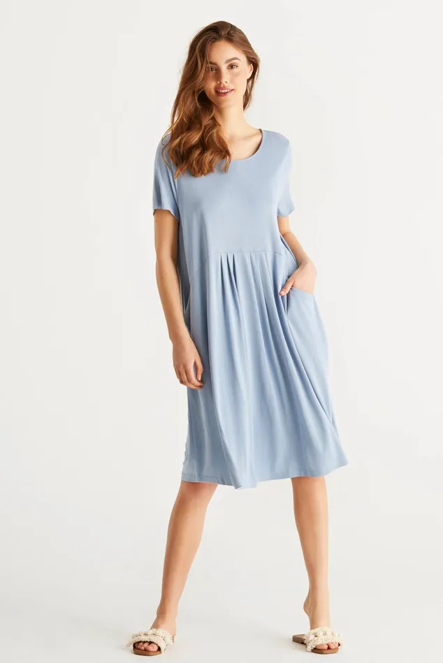 IN FRONT DRESSES Women NINA DRESS 14979 508 Dusty Blue 508