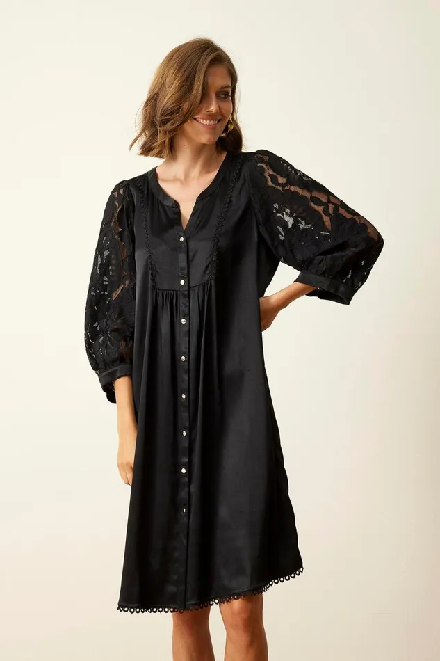 IN FRONT DRESSES Women ROZA DRESS 15967 999 Black 999