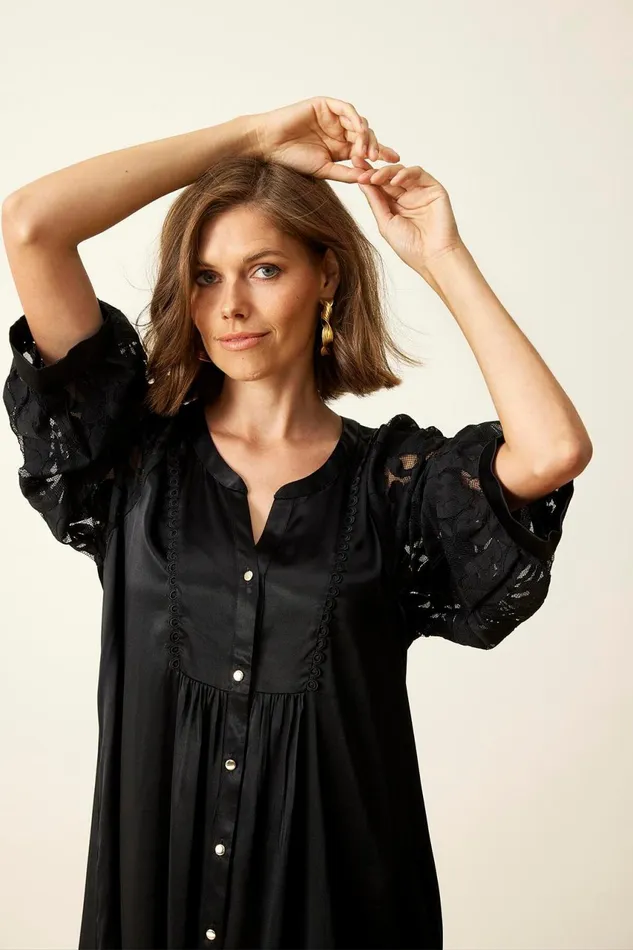 IN FRONT DRESSES Women ROZA DRESS 15967 999 Black 999