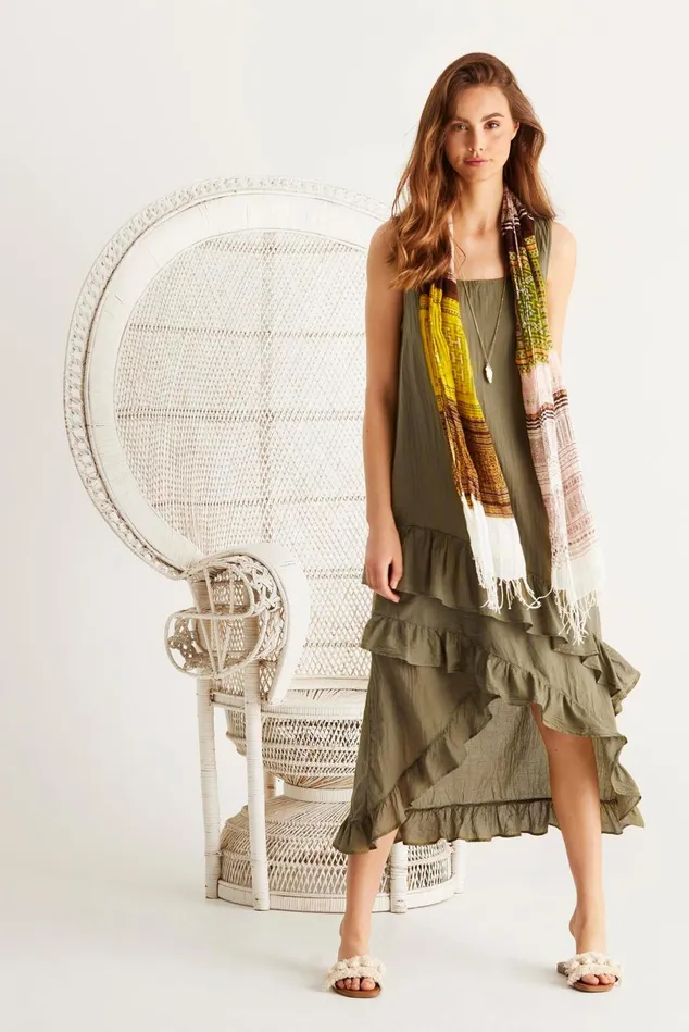 IN FRONT DRESSES Women SANTA MARIA DRESS 15052 671 Moss Green 671