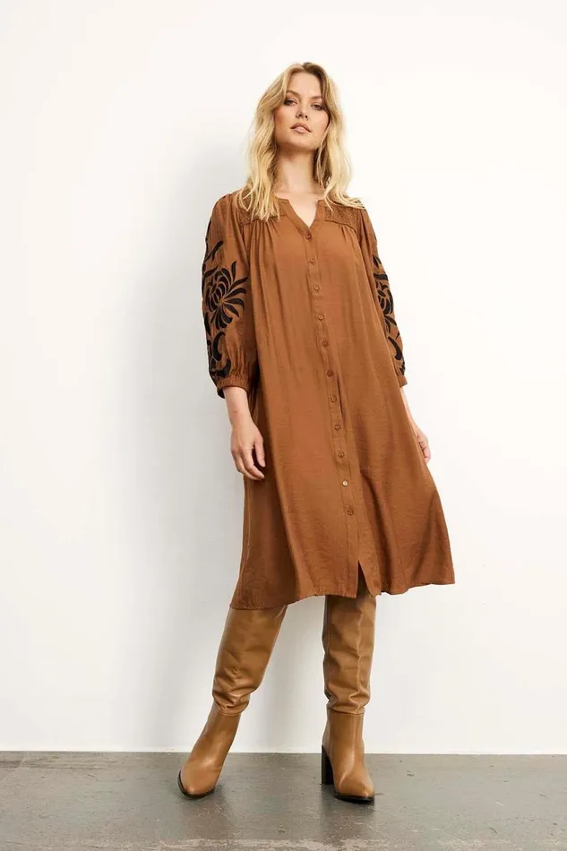 IN FRONT DRESSES Women STINA DRESS 15865 810 Cognac 810