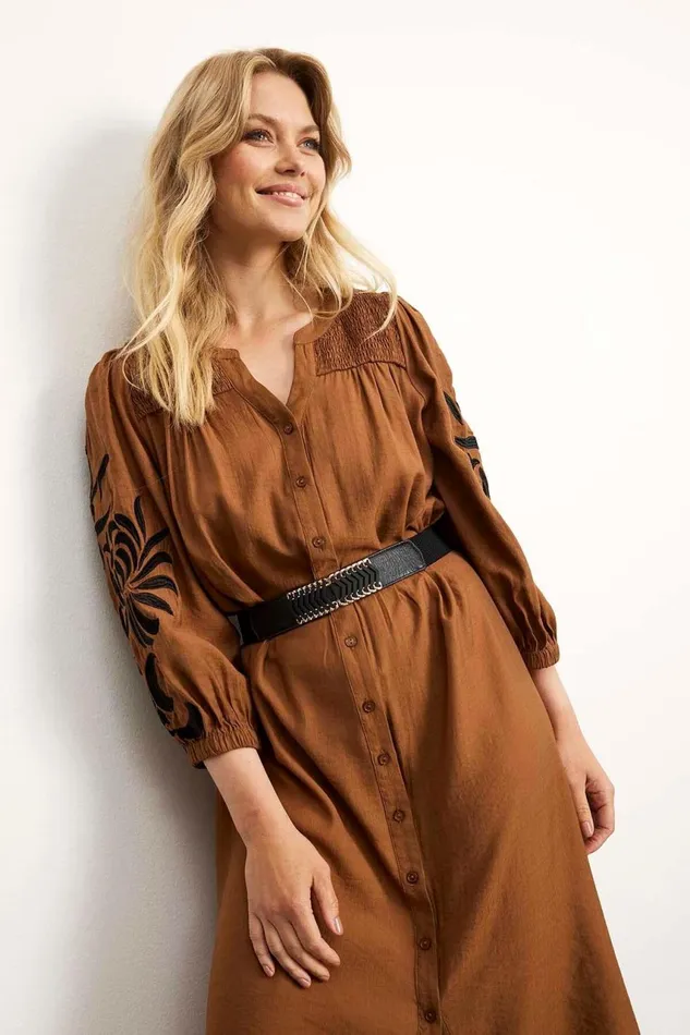 IN FRONT DRESSES Women STINA DRESS 15865 810 Cognac 810
