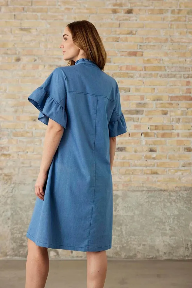 IN FRONT DRESSES Women SUSAN DRESS 16103 509 Denim Blue 509