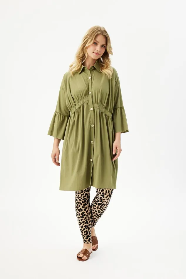 IN FRONT DRESSES Women VIKKY TUNIC 16308 615 Green 615