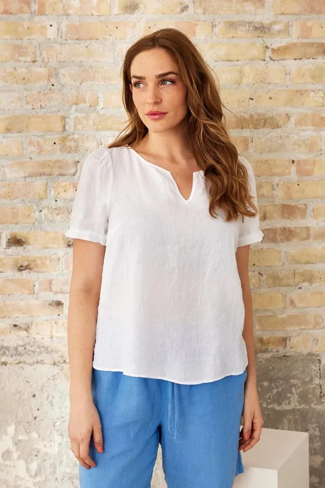 IN FRONT LINEN COLLECTION Women LINO BLOUSE 16234 010 White 010